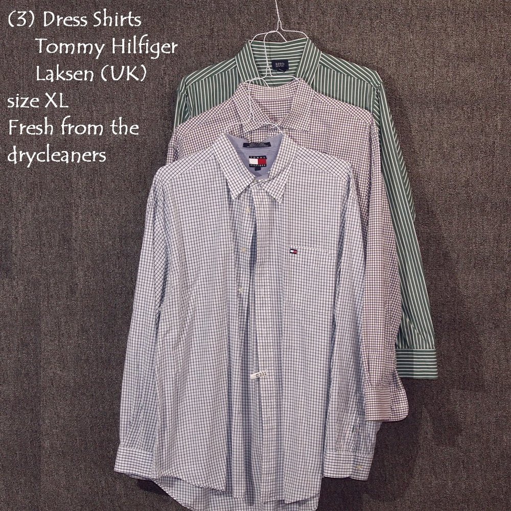Three (3) Laksen (UK) Hilfiger Shirts size XL